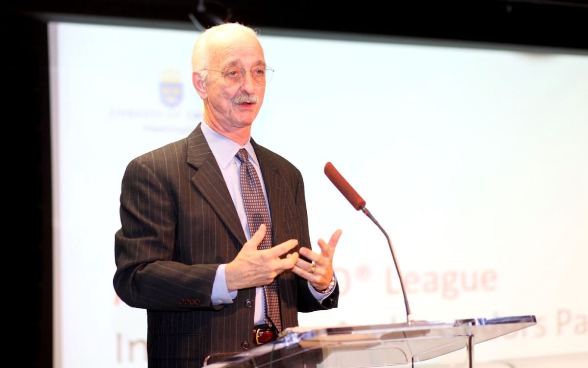 Dr. Flowers speaking at an event